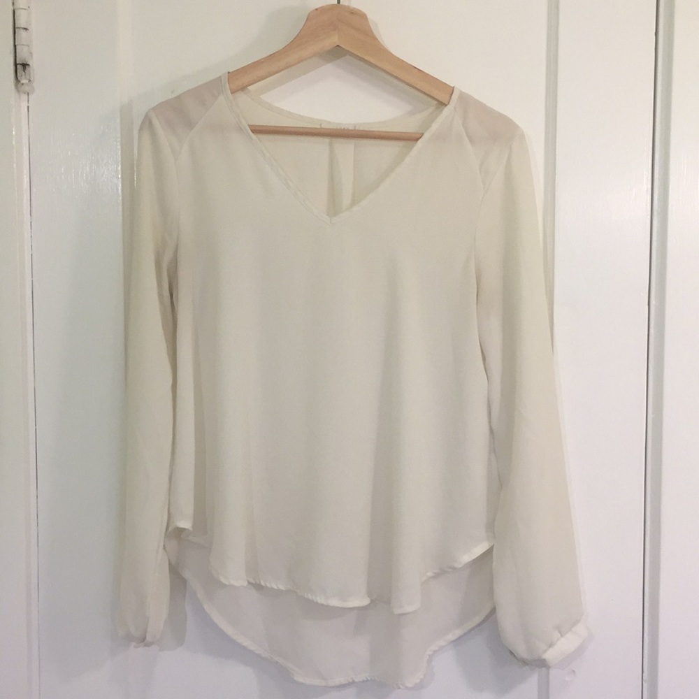 Lush Blouse, Creamy White and Translucent